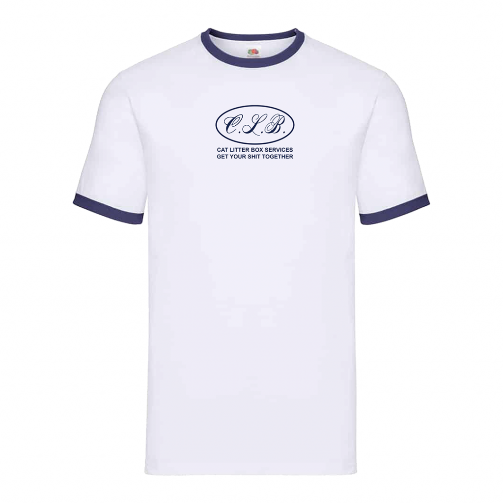 CLB services ringer Tee (white + blue)