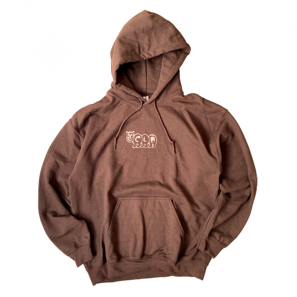 CLB dyed verme hoodie (brown)